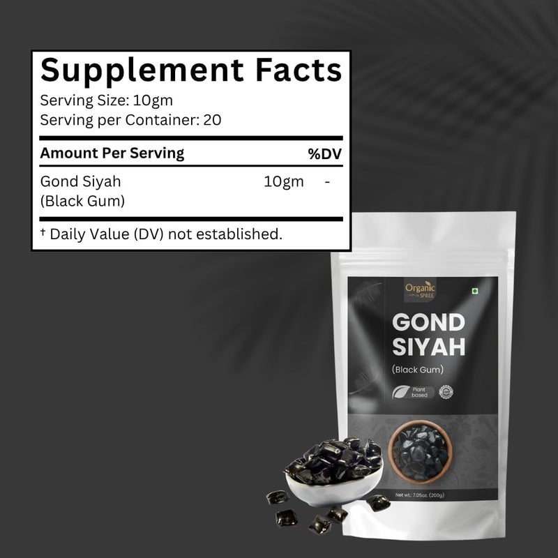 Organic Spree Gond Siyah Black Gum 200g - Image 1